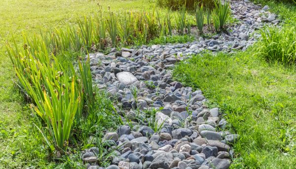 River Rock Garden Installation in Lakeville