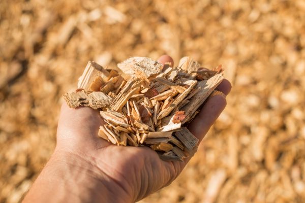 Wood Chips Spreading in Lakeville